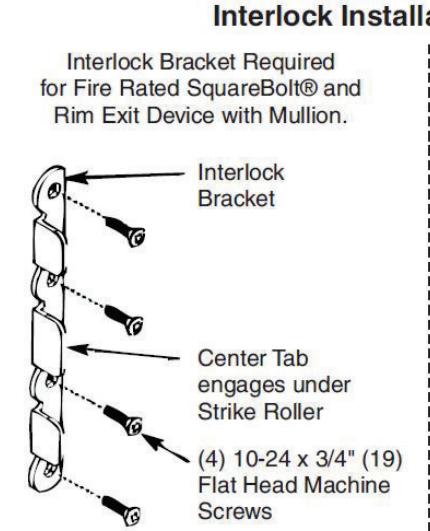 ASSA ABLOY ACCENTRA M200FWS and Corbin Russwin FE772A, FE708A Mullions Installation Instructions_MEMN12 diagram on page 2