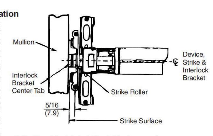 ASSA ABLOY ACCENTRA M200FWS and Corbin Russwin FE772A, FE708A Mullions Installation Instructions_MEMN12 diagram on page 2