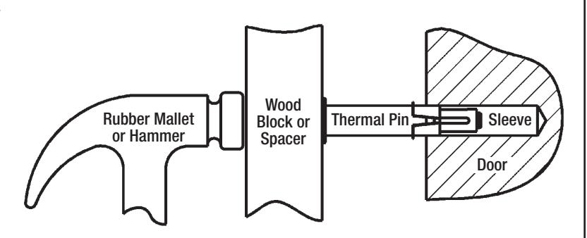 Corbin Russwin 5000 Series Accessories Thermal Pin Packet for Exit Devices Installation Instructions image on page 2