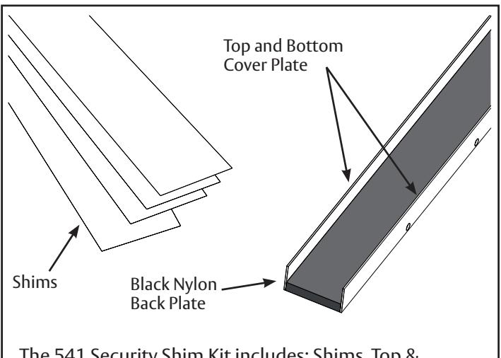 Corbin Russwin 541 Security Shim Kit for PED4000 and PED5000 Series Narrow and Wide Stile Installation Instructi…_FM647 diagr