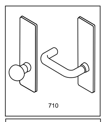 Corbin Russwin 710 Trim for ED5200, ED5400, ED5800 Wide Stile Rim, SecureBolt, CVR, SVR Wood or Composite Door T…_T30856 imag
