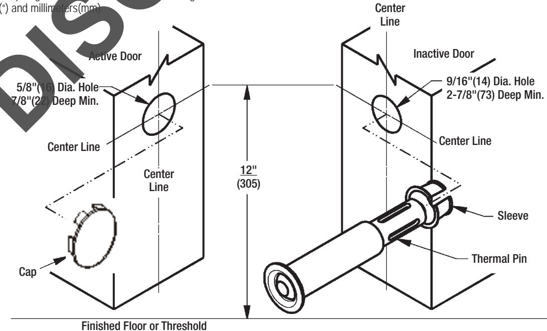 Corbin Russwin 744F688 Thermal Pin for ED5000 Series ED5470B, ED5860B Wide Stile CVR, SVR M55 Option Installatio…_FM547 image