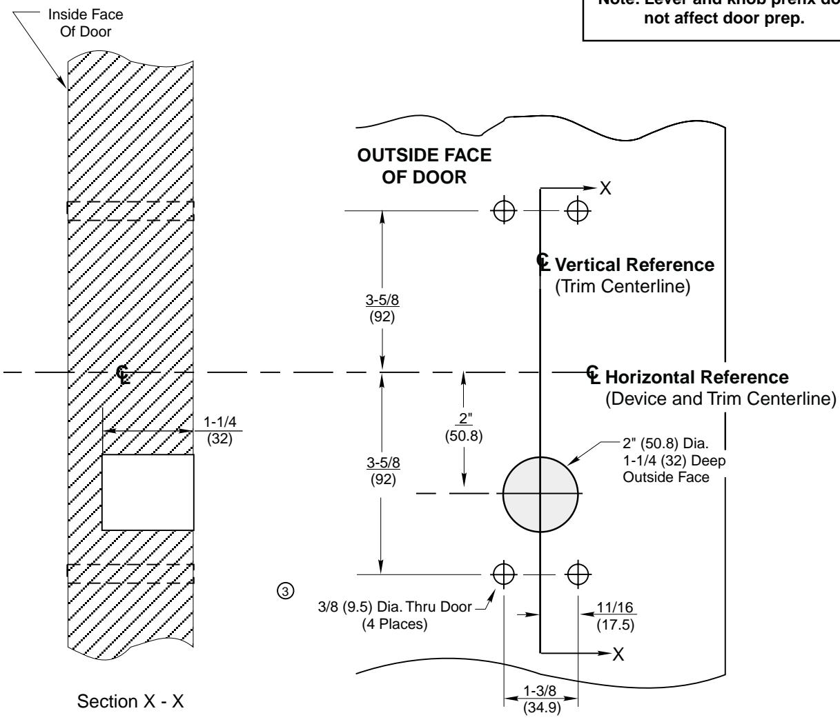 Corbin Russwin 750 Trim for ED5200, ED5400, ED5800 Wide Stile Rim, SecureBolt, CVR, SVR Wood or Composite Door T…_T30857 diag