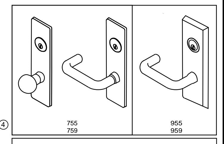 Corbin Russwin 755, 759, 955, and 959 Trim for ED5200, ED5400, ED5800 Wide Stile Rim, SecureBolt, CVR, SVR Metal…_T30819 imag