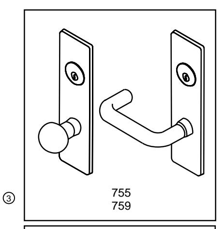 Corbin Russwin 755 and 759 Trim for ED5200, ED5400, ED5800 Wide Stile Rim, SecureBolt, CVR, SVR Wood or Composit…_T30855 imag