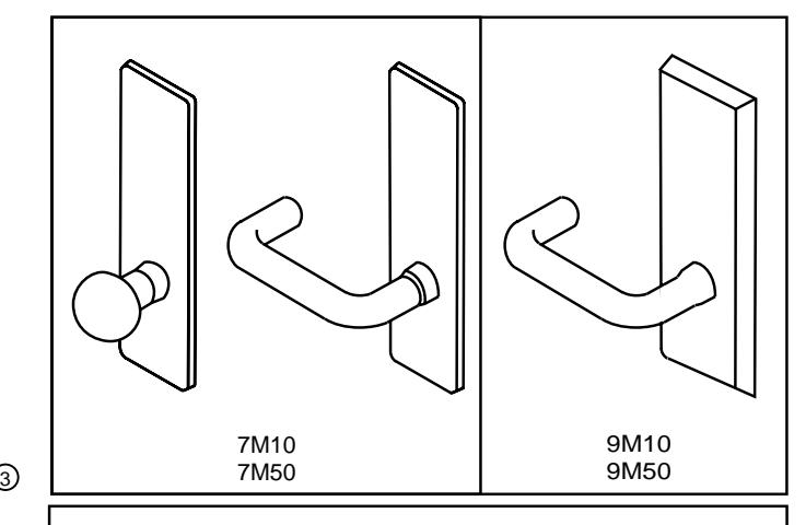 Corbin Russwin 7M10, 7M50, 9M10, and 9M50 Trim for ED5600 Wide Stile Mortise Metal Door Template_T30830 image on page 1