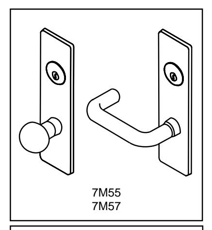 Corbin Russwin 7M55 and 7M57 Trim for ED5600 Wide Stile Mortise Wood or Composite Door Template_T30865 image on page 1