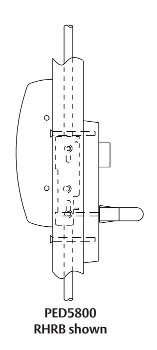 Corbin Russwin 800PT & 900PT Freewheeling Lever Handle with Exit Device Spindle Interaction for PED4000 and PED5…_FM606 image