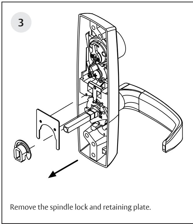 Corbin Russwin 800PT & 900PT Freewheeling Lever Handle with Exit Device Spindle Interaction for PED4000 and PED5…_FM606 image
