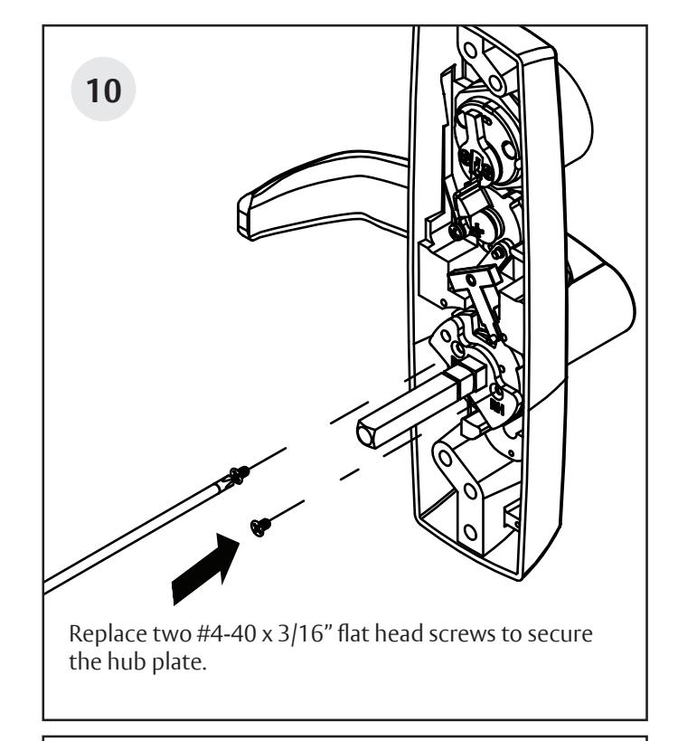Corbin Russwin 800PT & 900PT Freewheeling Lever Handle with Exit Device Spindle Interaction for PED4000 and PED5…_FM606 image