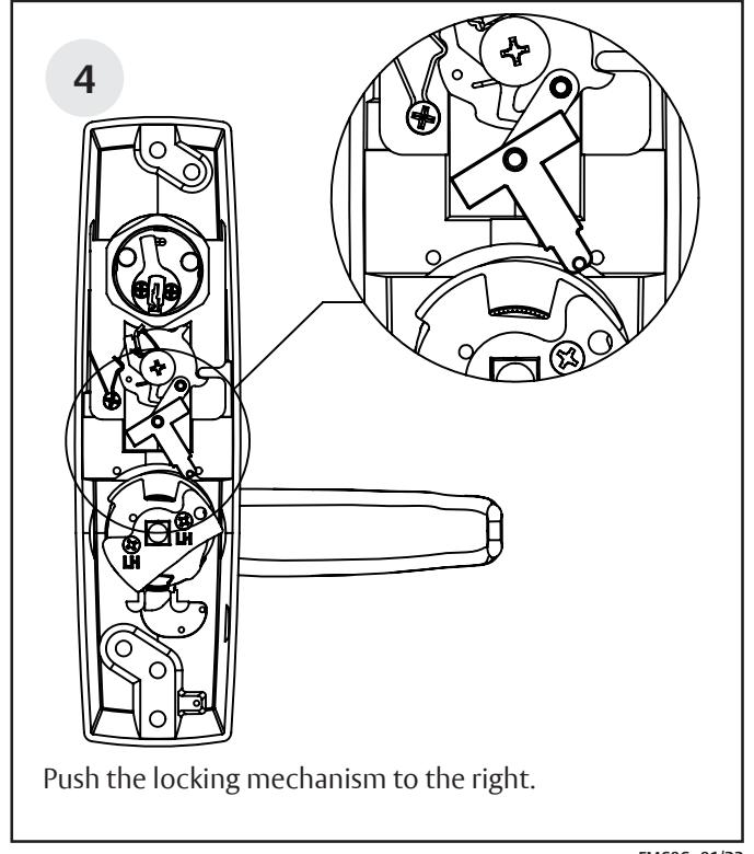 Corbin Russwin 800PT & 900PT Freewheeling Lever Handle with Exit Device Spindle Interaction for PED4000 and PED5…_FM606 image
