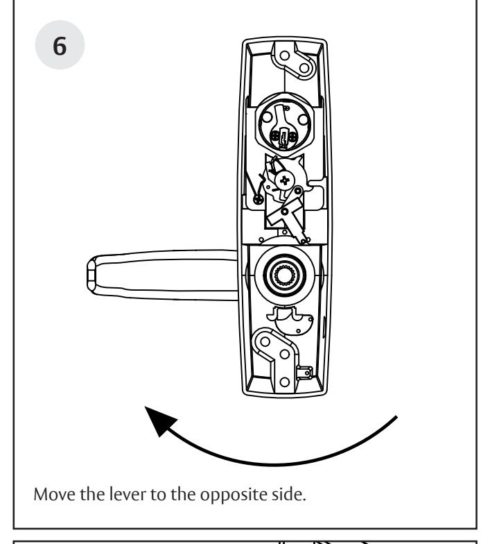 Corbin Russwin 800PT & 900PT Freewheeling Lever Handle with Exit Device Spindle Interaction for PED4000 and PED5…_FM606 image