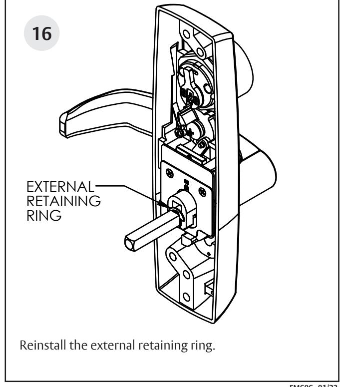 Corbin Russwin 800PT & 900PT Freewheeling Lever Handle with Exit Device Spindle Interaction for PED4000 and PED5…_FM606 image