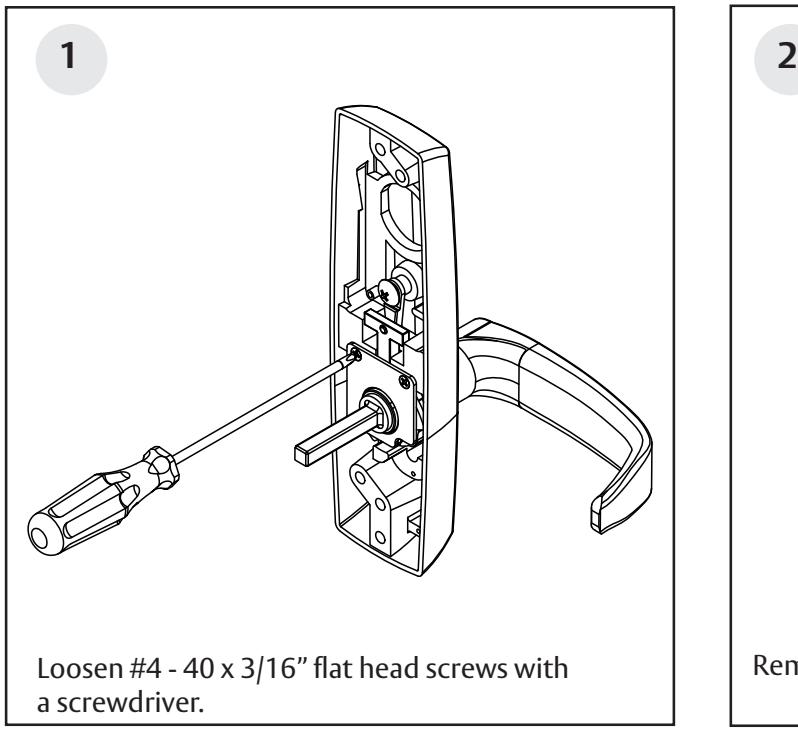 Corbin Russwin 800PT & 900PT Lever Handle with Exit Trim Spindle Interaction for PED4000 and PED5000 Series Narr…_FM605 image