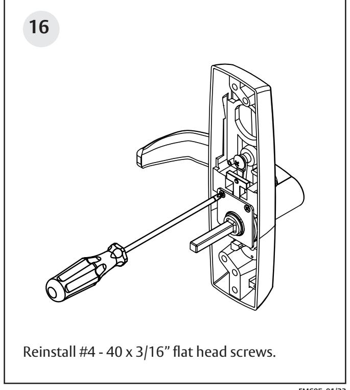 Corbin Russwin 800PT & 900PT Lever Handle with Exit Trim Spindle Interaction for PED4000 and PED5000 Series Narr…_FM605 image
