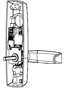 Corbin Russwin 800PT & 900PT Lever Handle with Exit Trim Spindle Interaction for PED4000 and PED5000 Series Narr…_FM605 image