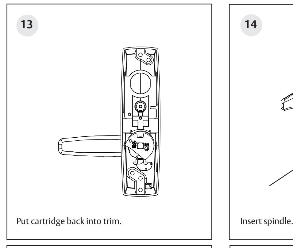 Corbin Russwin 800PT & 900PT Lever Handle with Exit Trim Spindle Interaction for PED4000 and PED5000 Series Narr…_FM605 image