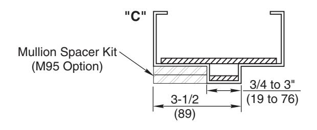 Corbin Russwin 907(A), 907BKM, 908(A), 908BKM, 910, and 910KM Mullions for Exit Devices Template_T31074 diagram on page 1