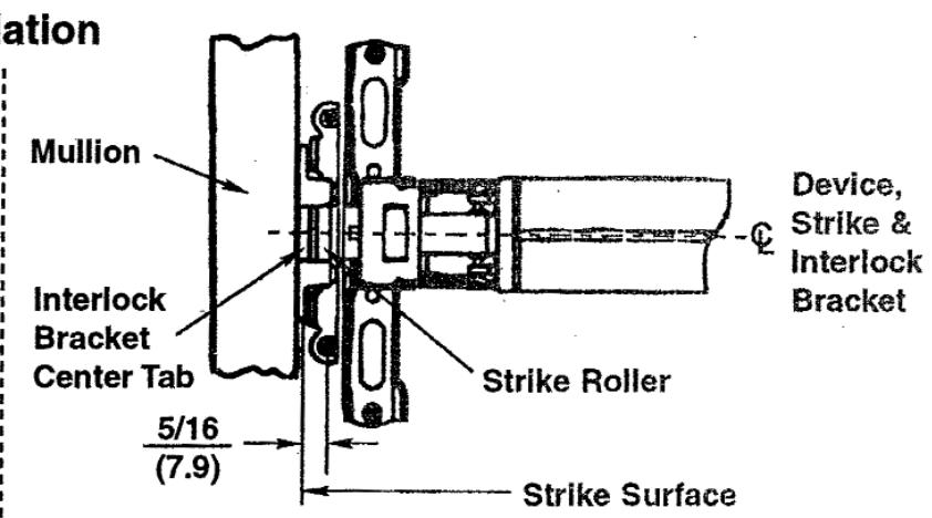 Corbin Russwin 907(A), 908(A), and 910 Mullions for ED2000, ED3000, ED4000, ED5000, ED7000, and ED8000 Series Na…_FM277 image