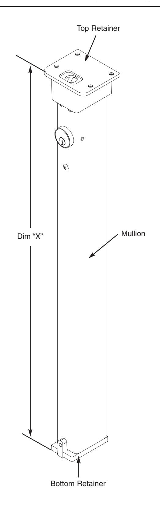 Corbin Russwin 907BKM, 908BKM, and 910KM Mullions for PED4000 and PED5000 Series Narrow and Wide Stile Installat…_FM278 image