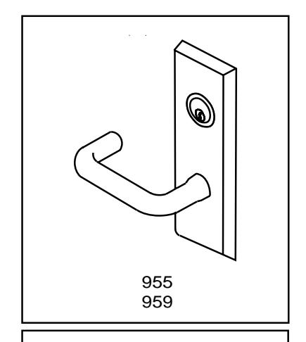 Corbin Russwin 955 and 959 Trim for ED5200, ED5400, ED5800 Wide Stile Rim, SecureBolt, CVR, SVR Wood or Composit…_T30952 imag