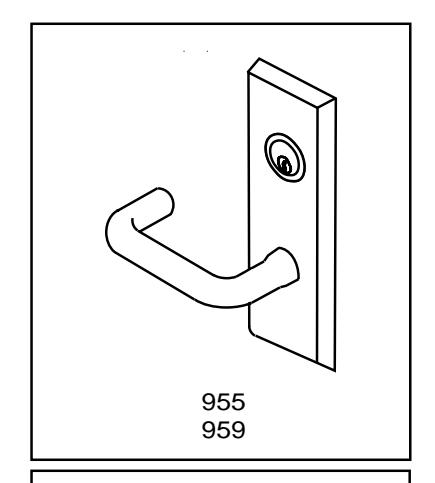 Corbin Russwin 955 and 959 Trim for ED5200, ED5400, ED5800 Wide Stile Rim, SecureBolt, CVR, SVR with IK (INTELLI…_T30959 imag