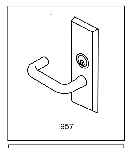 Corbin Russwin 957 Trim for ED5200, ED5400, ED5800 Wide Stile Rim, SecureBolt, CVR, SVR Metal Door Template_T30947 image on p