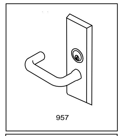 Corbin Russwin 957 Trim for ED5200, ED5400, ED5800 Wide Stile Rim, SecureBolt, CVR, SVR with IK (INTELLIKEY) Woo…_T30961 imag