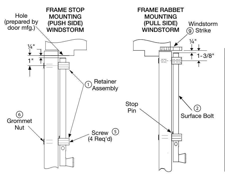 Corbin Russwin 988, 988CR, 988Y Surface Bolt Installation Instructions_MEMN8B image on page 1