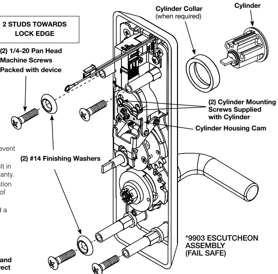 Corbin Russwin 9903 and 9905 Heavy Duty Electrically Controlled Trim for ED5000 Series Wide Stile Wood and Metal…_FM211 diagr
