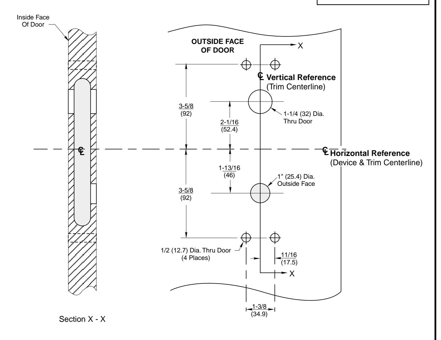 Corbin Russwin 9M55 and 9M57 Trim for ED5600 Wide Stile Mortise with IK (INTELLIKEY) Wood or Composite Door Temp…_T30965 imag