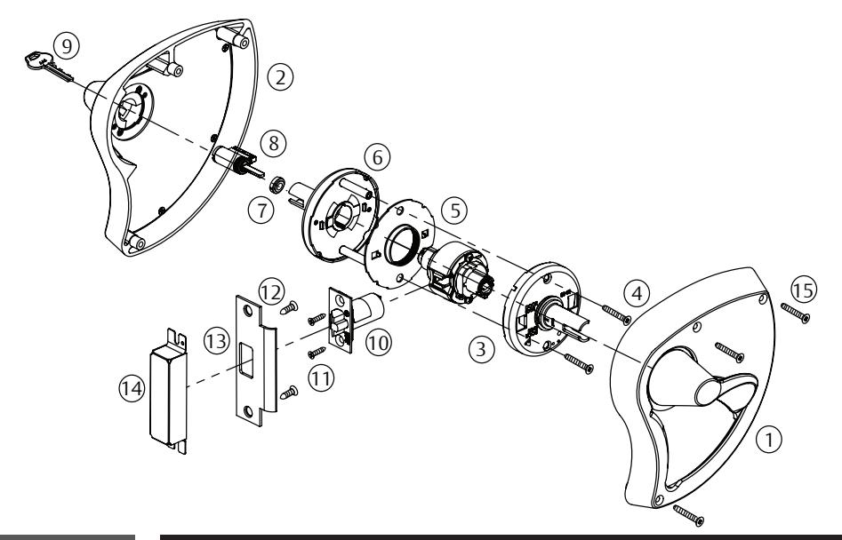 Corbin Russwin BHSS Trim for CLX3300 Series Cylindrical Locks Installation Instructions_FM589 image on page 1