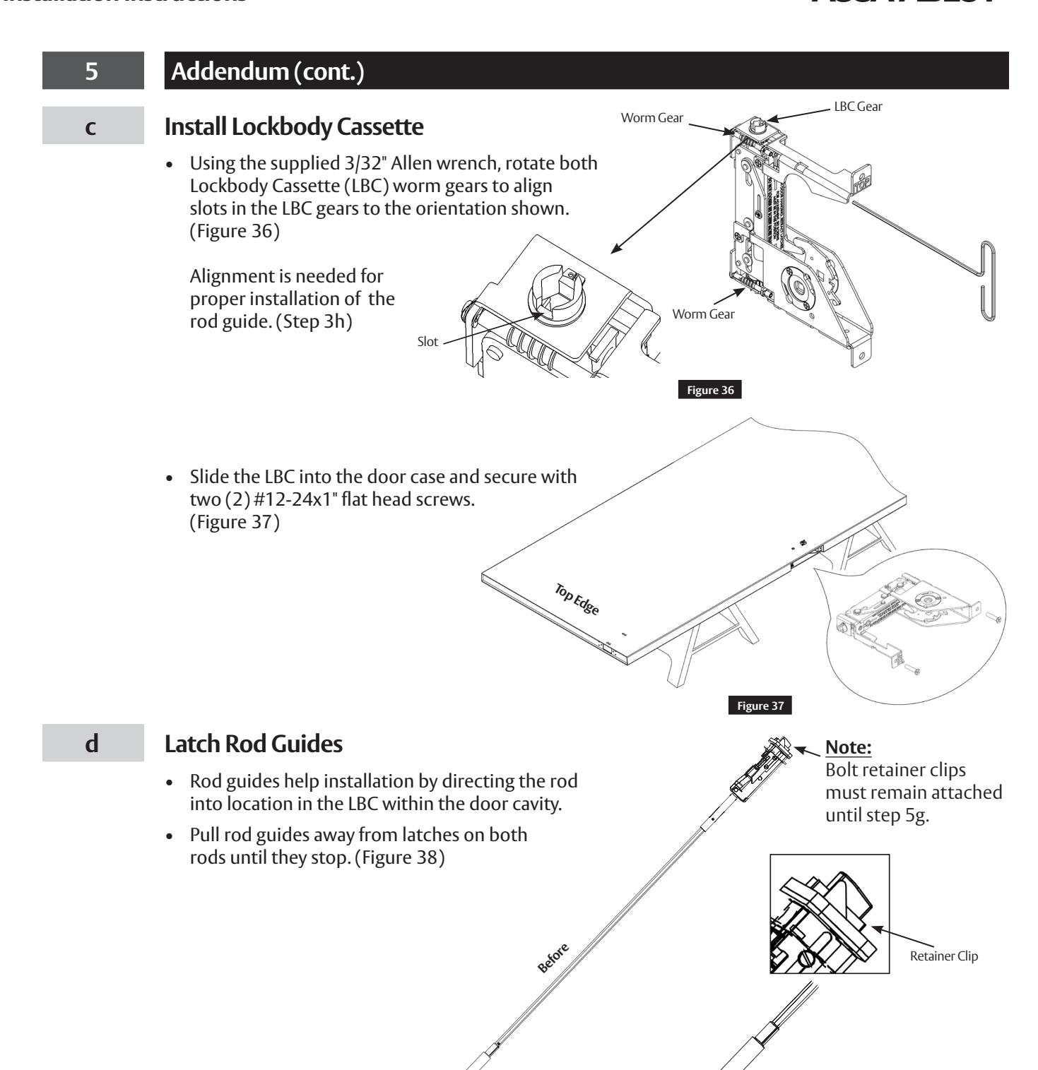 Corbin Russwin BL6600 and FE6600 Series Multi-Point Locks Installation Instructions_FM440 diagram on page 18