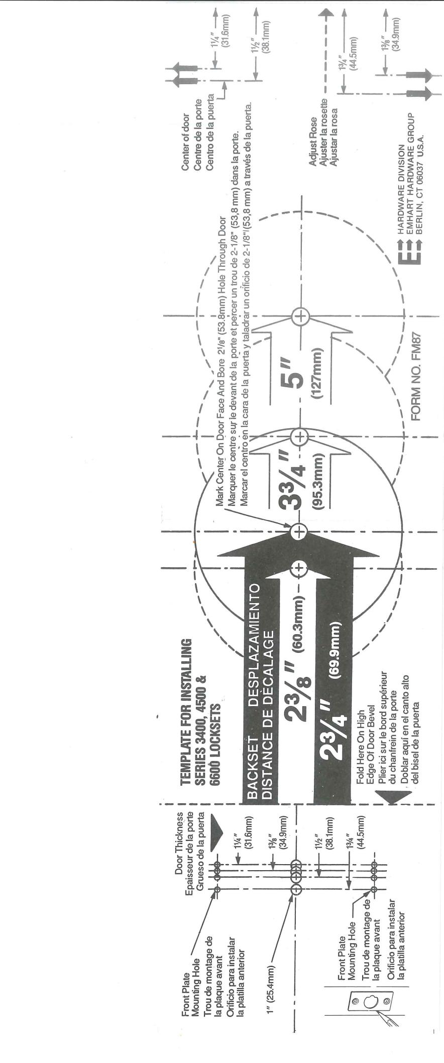 Corbin Russwin CK4400 Series Installation Instructions diagram on page 1