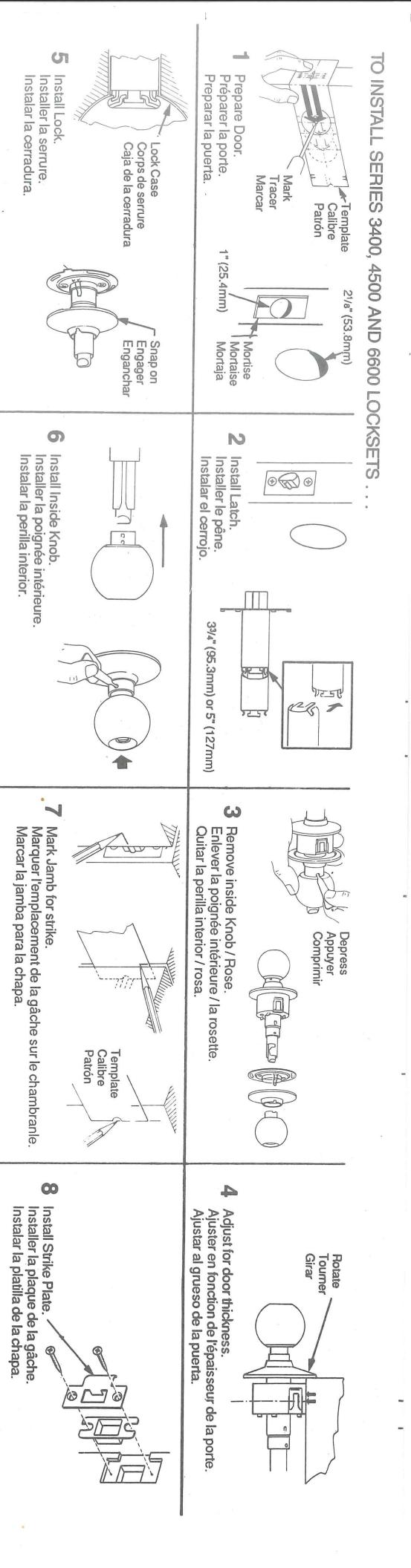 Corbin Russwin CK4400 Series Installation Instructions diagram on page 2