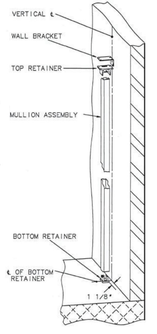 Corbin Russwin CR910BKM & CR972BKM Mullion Holder for ED2000, ED3000, ED5000, PED4000, and PED5000 Narrow and Wi…_FM654 image
