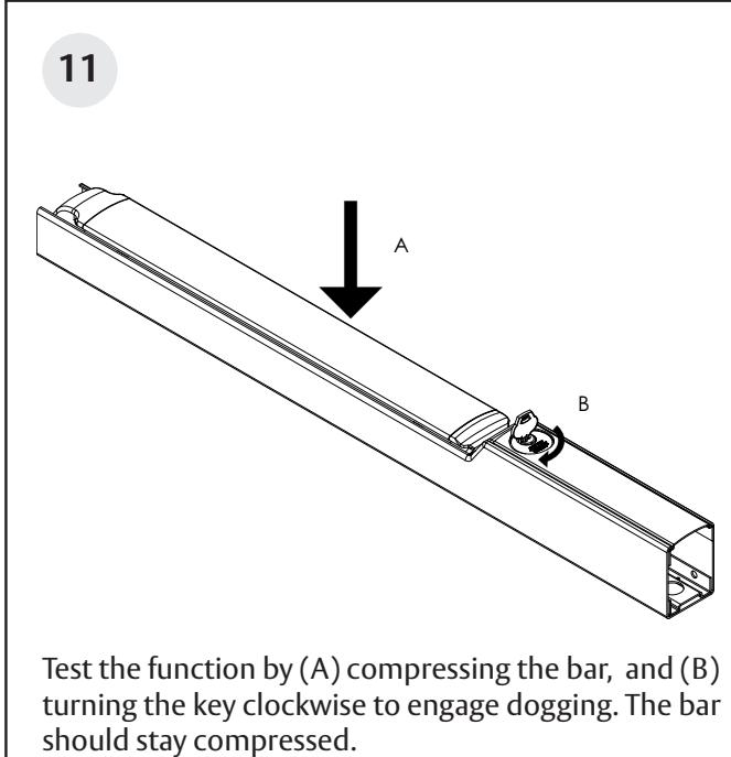 Corbin Russwin Cylinder Dogging for PED4000 and PED5000 Series Narrow and Wide Stile Installation Instructions_FM611 image on