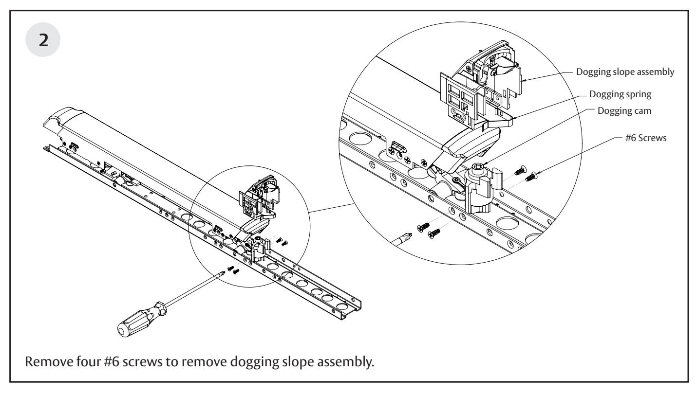 Corbin Russwin Cylinder Dogging for PED4000 and PED5000 Series Narrow and Wide Stile Installation Instructions_FM611 image on