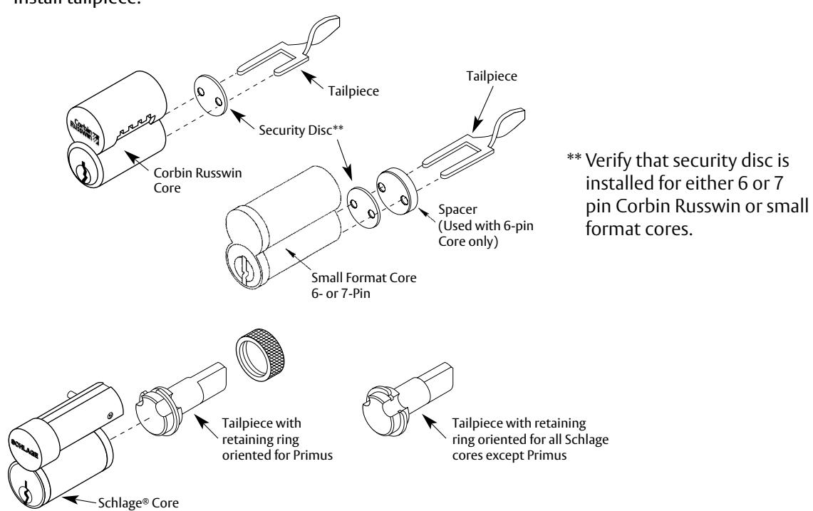 Corbin Russwin Cylindrical Lockset CL3500 Series Key In Lever Installation Instructions diagram on page 5