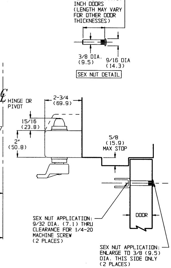 Corbin Russwin DC3000 Series DC3220 Surface Door Closers Top Jamb Mounting Template_T30621 diagram on page 1