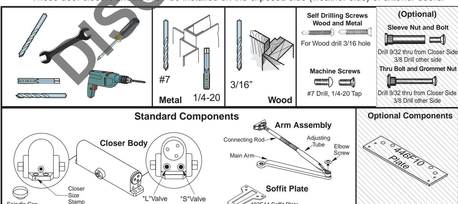 Corbin Russwin DC4600 Series Door Closer Discontinued Installation Instructions_80-9340-1010-152 diagram on page 1