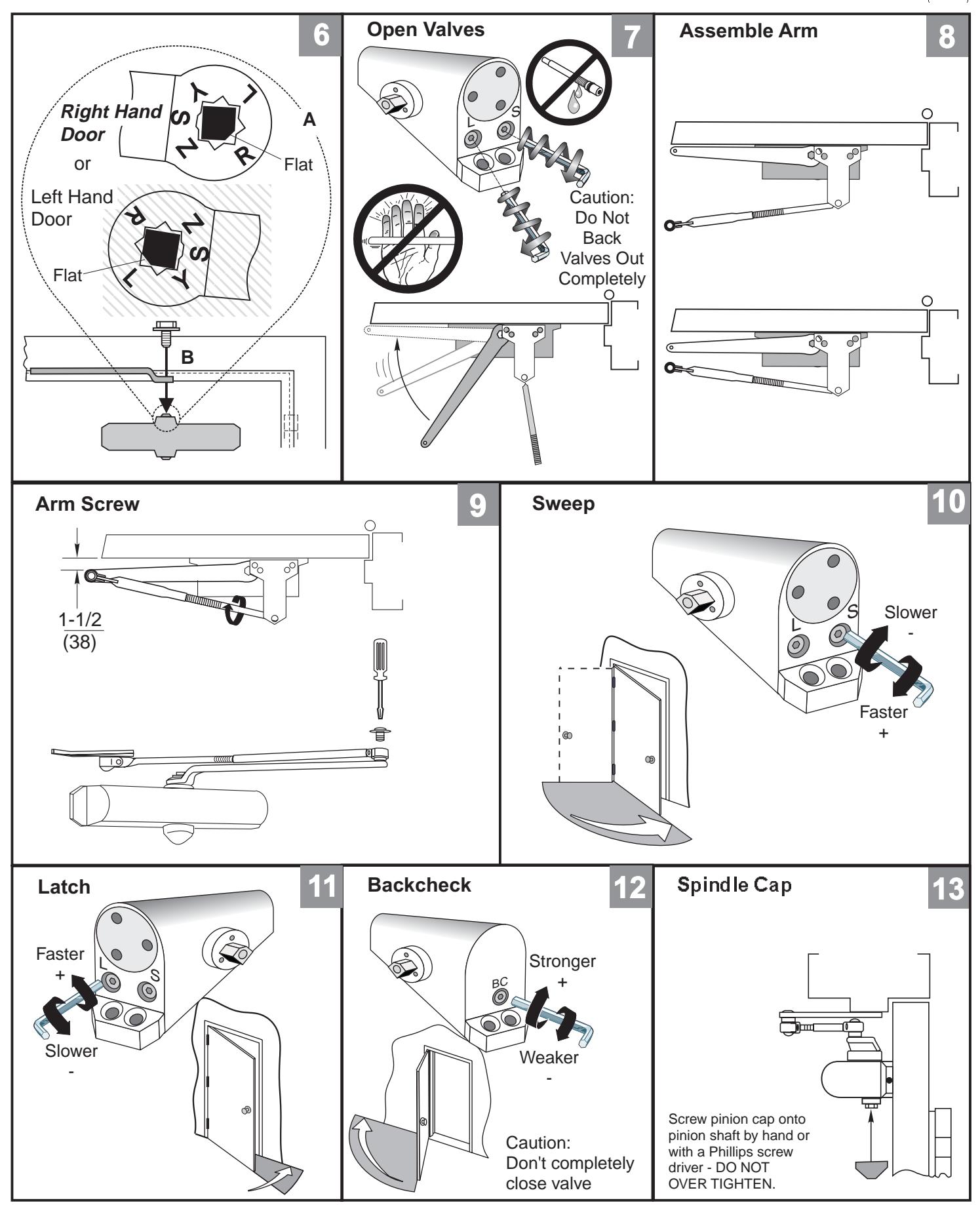 Corbin Russwin DC4600 Series Door Closer Discontinued Installation Instructions_80-9340-1010-152 diagram on page 4