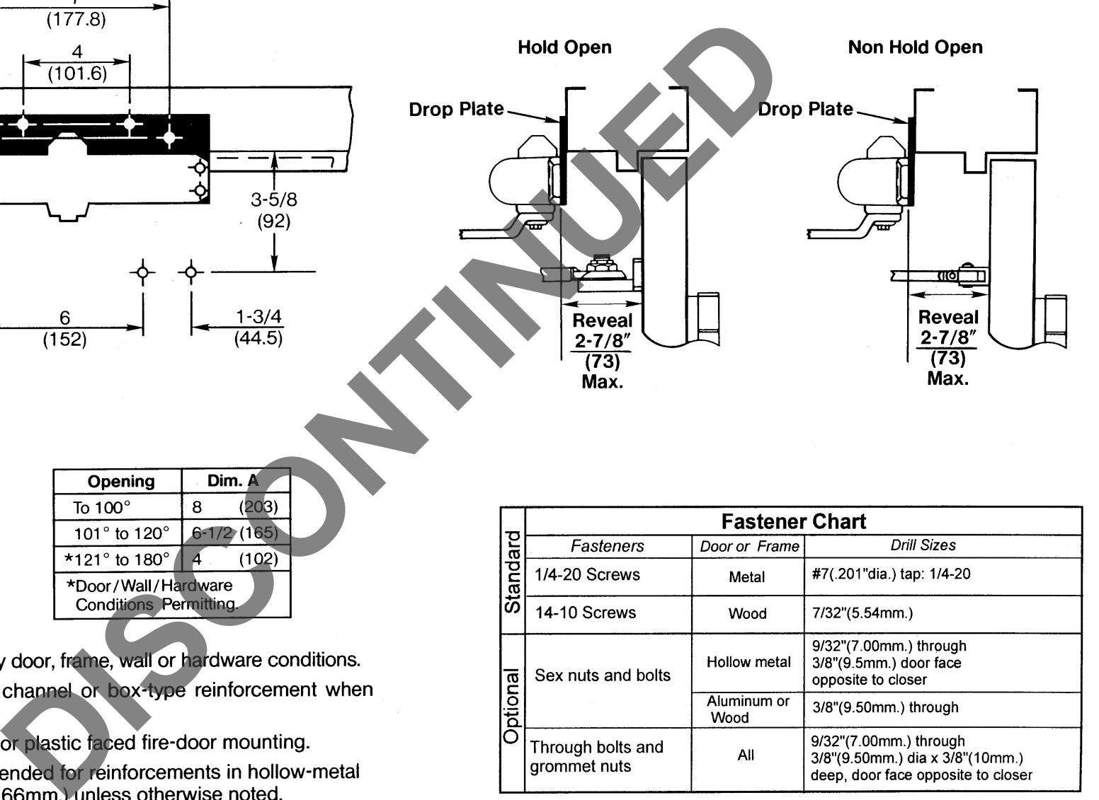 Corbin Russwin DC4600 Series Plate Mounting Template_T30669 diagram on page 1