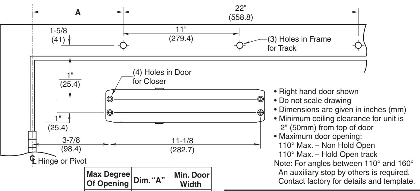 Corbin Russwin DC5000 Series Cam Action Door Closer – DC5230, DC5230 x A1 Series & DC5240, DC5240 x A1 Installat…_80-9352-000