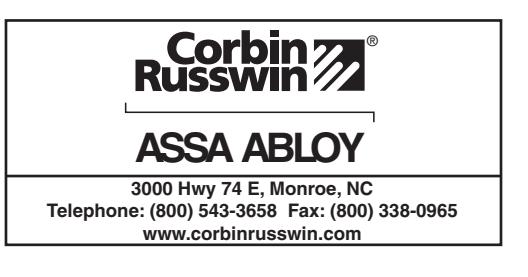 Corbin Russwin DC5000 Series Cam Action Door Closer – DC5230, DC5230 x A1 Series & DC5240, DC5240 x A1 Installat…_80-9352-000