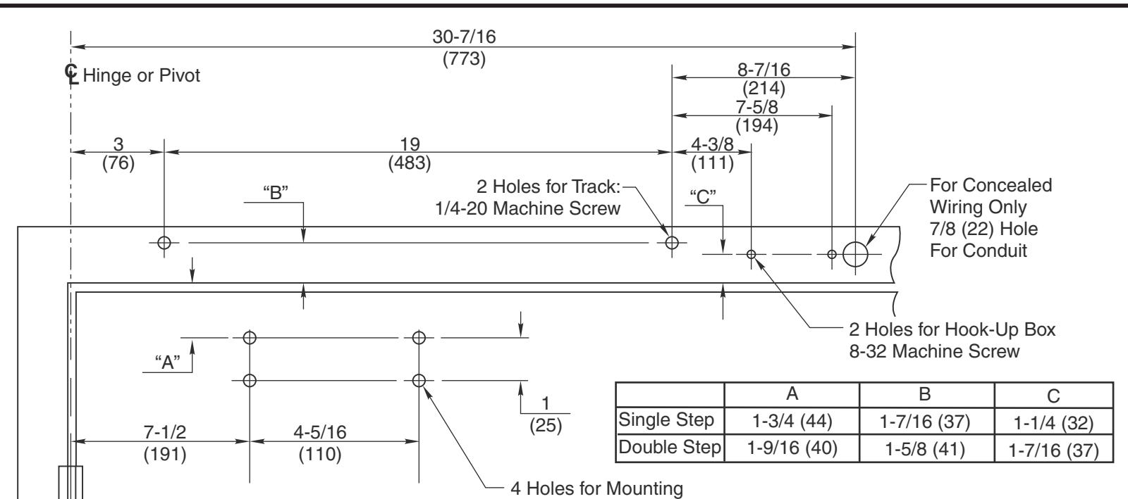 Corbin Russwin DC62900 Series DC62930 ET-DE, ETS-DE Electromechanical Closer-Holder Pull (Hinge) Side Mounting wi…_T31027 dia