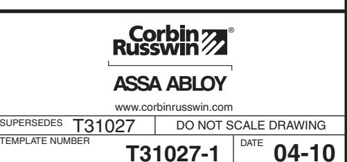Corbin Russwin DC62900 Series DC62930 ET-DE, ETS-DE Electromechanical Closer-Holder Pull (Hinge) Side Mounting wi…_T31027 dia