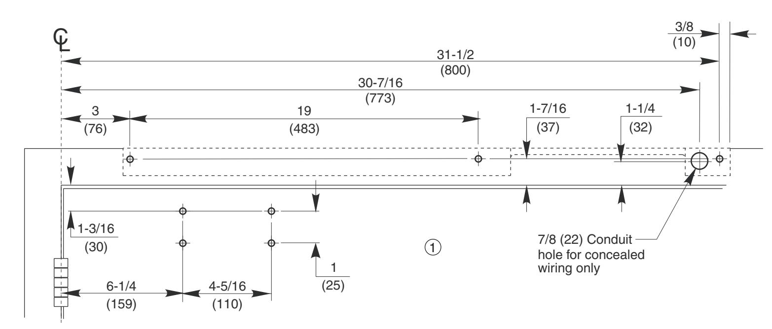 Corbin Russwin DC62900 Series DC62930 ET, ETS Electromechanical Closer-Holder Pull (Hinge) Side Mounting with Hin…_T31025 ima