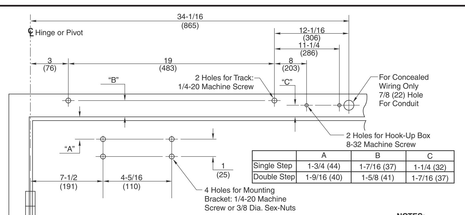 Corbin Russwin DC62900 Series DC62930 ETD-DE Electromechanical Closer-Holder Pull (Hinge) Side Mounting with Hin…_T31028 diag