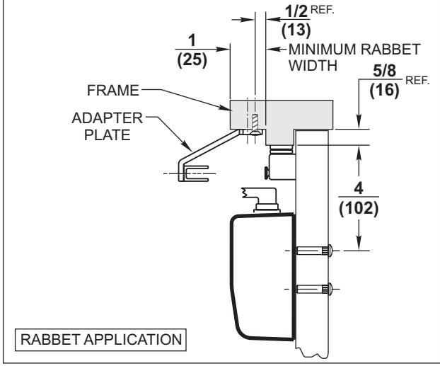 Corbin Russwin DC8000 Series DC8210 Surface Door Closer Parallel Arm Mounting M83 Bracket Template_T31050 diagram on page 1
